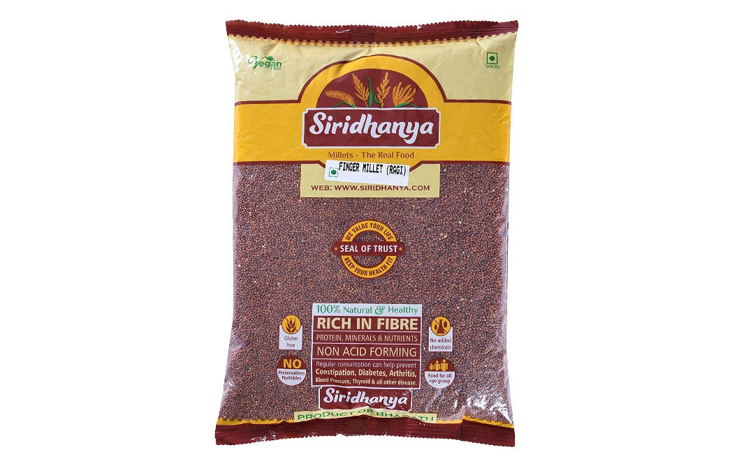 Siridhanya Finger Millet (Ragi) Pack 1 kilogram Reviews Nutrition Ingredients Benefits